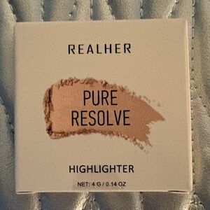 RealHer Pure Resolve Highlighter 4g / 0.14 oz New in Box Sealed Deluxe Sample